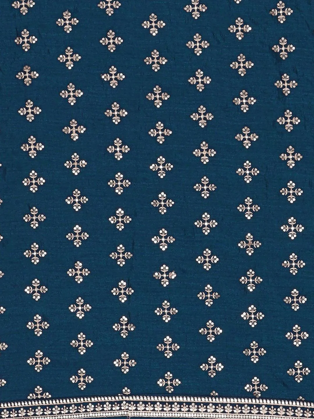 KALINI Ethnic Motifs Embroidered Straight Kurta with Trousers & Dupatta - Image 5