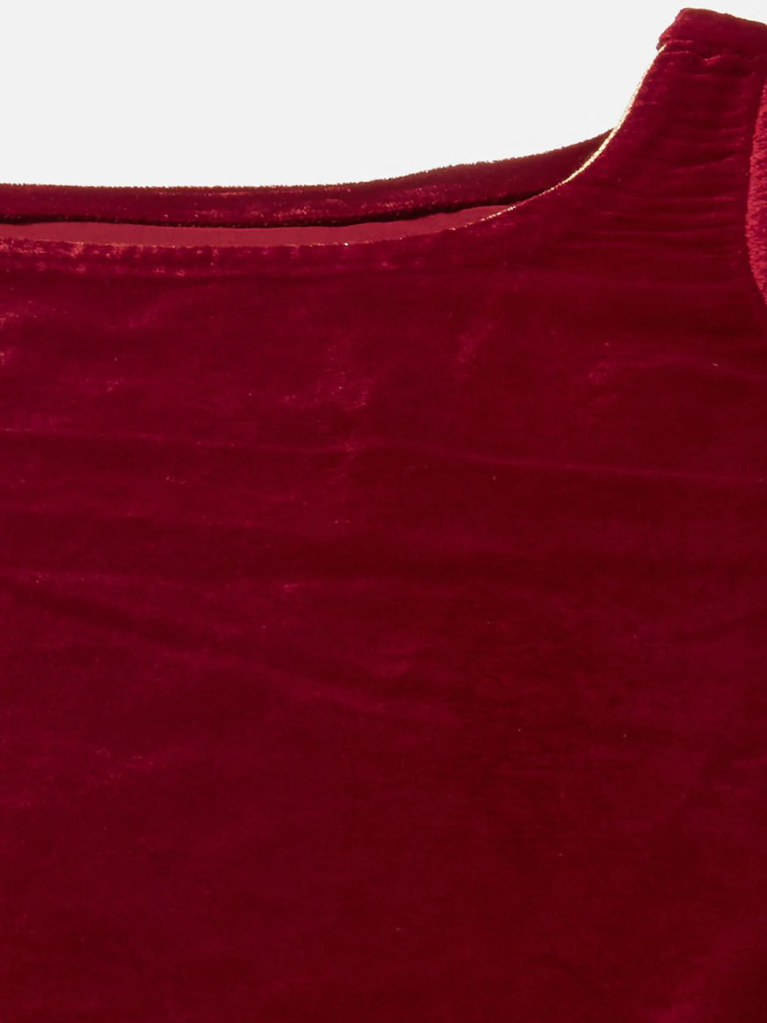 KALINI Ethnic Motifs Embroidered Velvet Straight Kurta With Trousers & Dupatta - Image 2