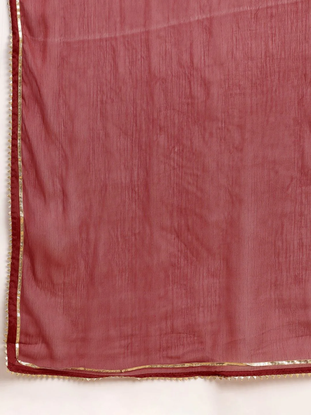 KALINI Ethnic Motifs Yoke Design Mirror Work Straight Kurta & Trousers With Dupatta - Image 3