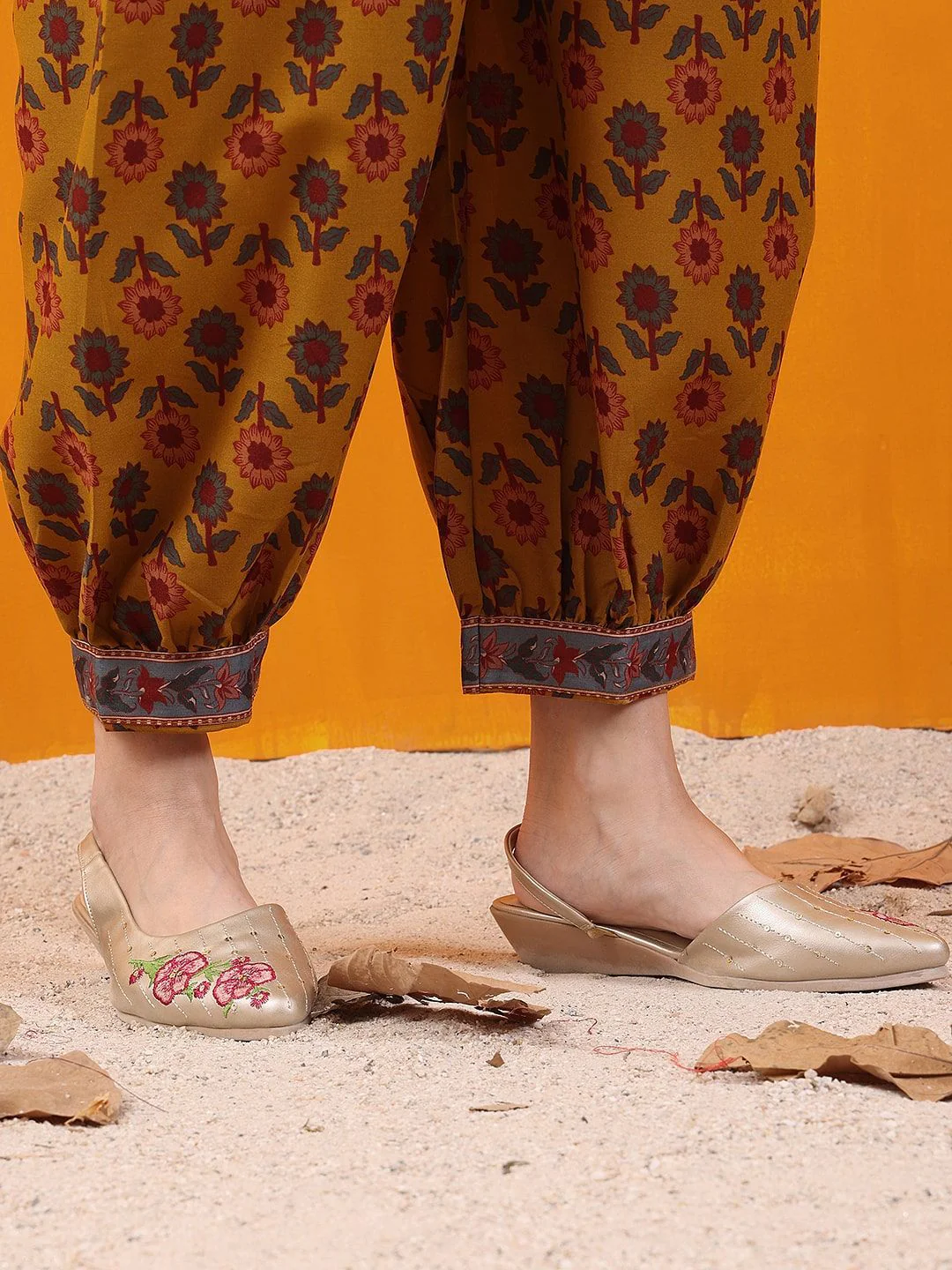 KALINI Floral Printed V-Neck Straight Kurta With Salwar And Dupatta - Image 7