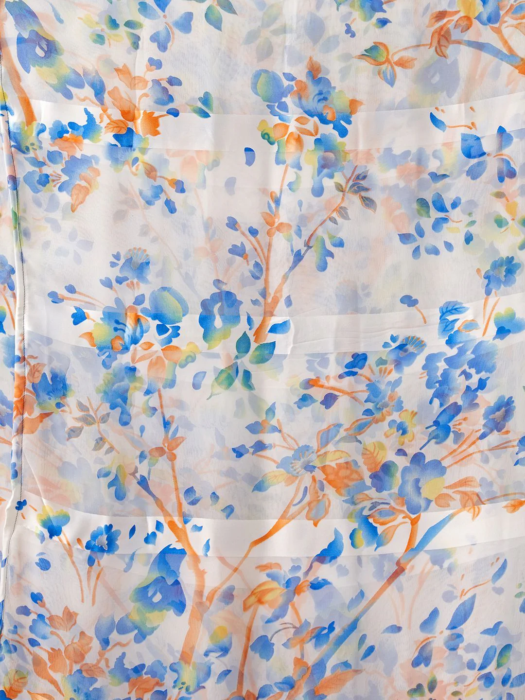 KALINI Floral Pure Georgette Dabu Saree - Image 4