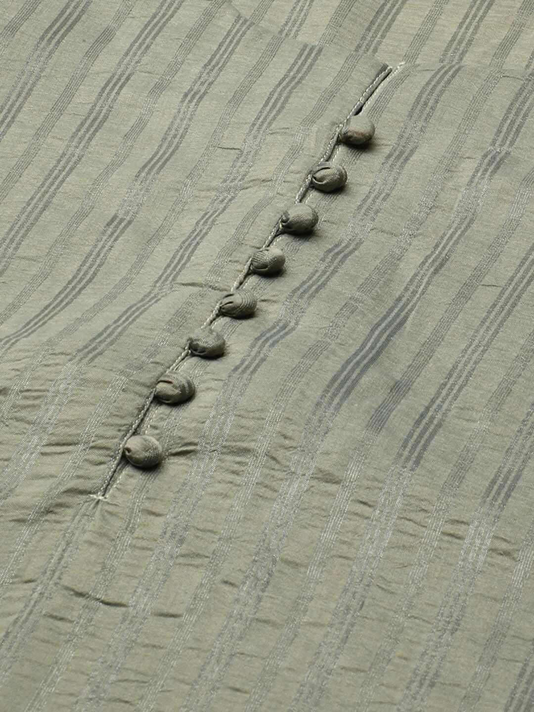 KALINI Striped Straight Kurta with Trousers - Image 2