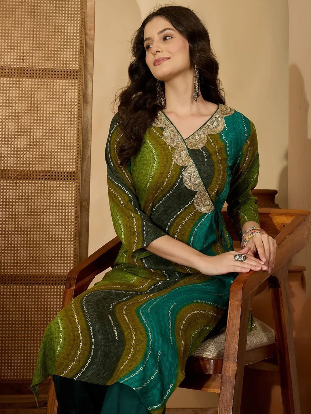 KALINI Women Abstract Printed Daily A-Line Kurta