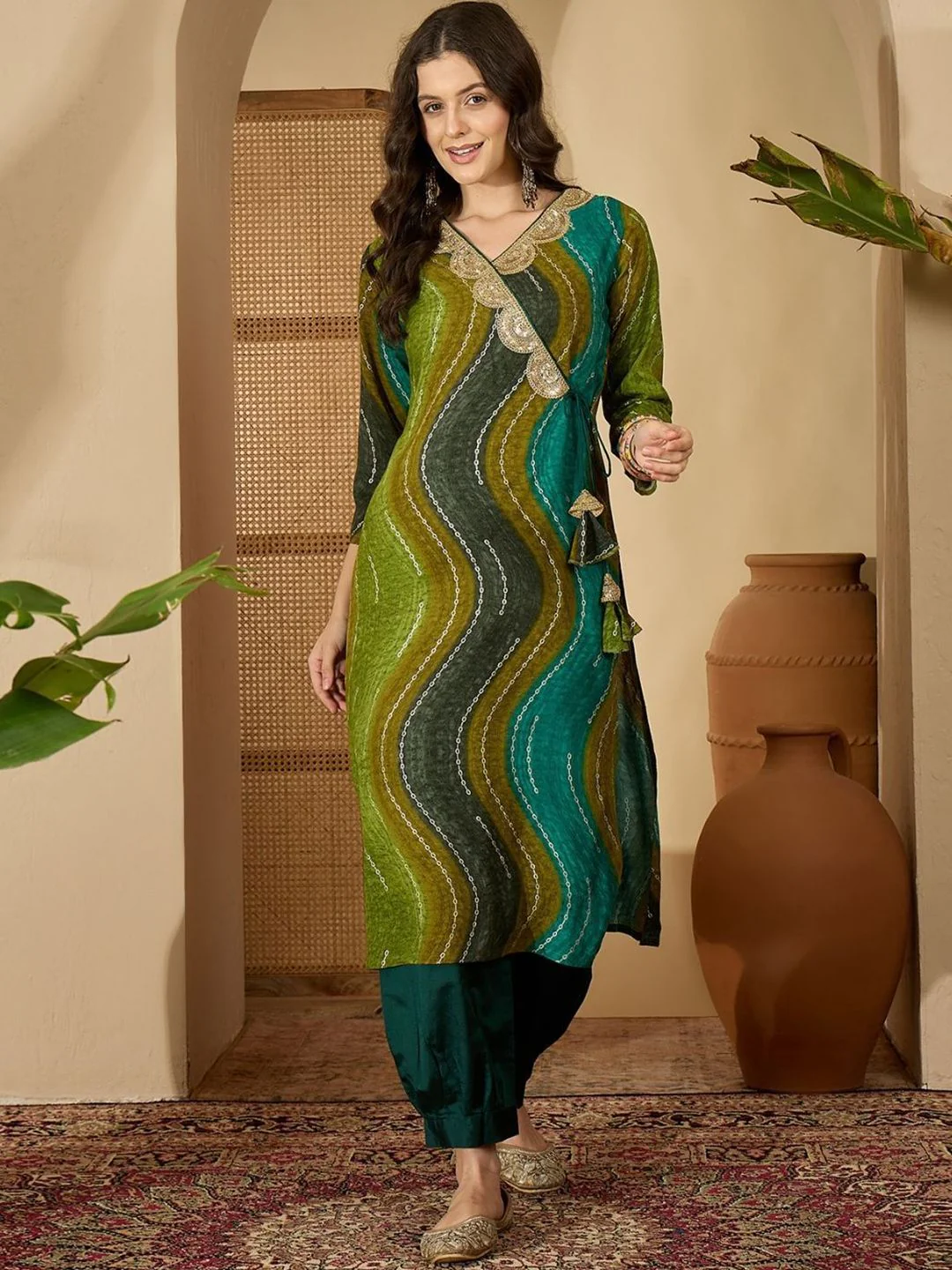 KALINI Women Abstract Printed Daily A-Line Kurta - Image 2