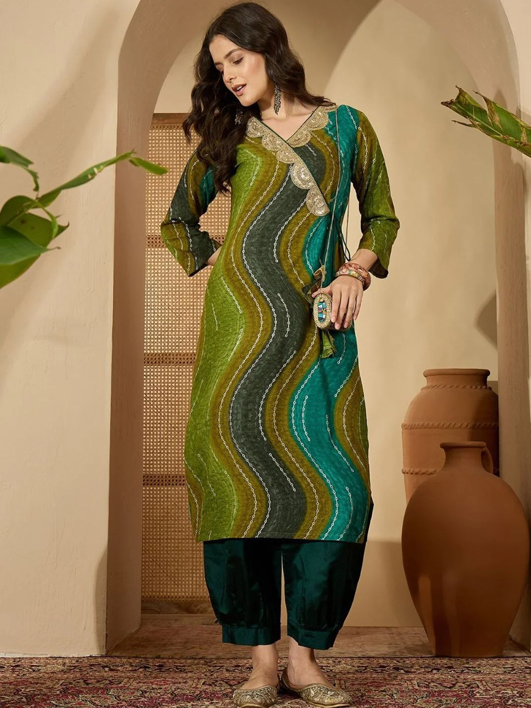 KALINI Women Abstract Printed Daily A-Line Kurta - Image 6