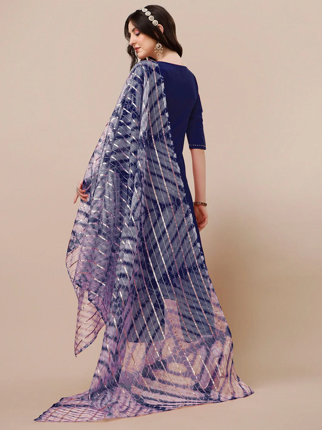 KALINI Women Ethnic Motifs Yoke Design Gotta Patti Kurta with Palazzos & With Dupatta - Image 5