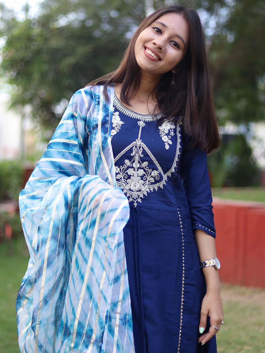 KALINI Women Ethnic Motifs Yoke Design Gotta Patti Kurta with Palazzos & With Dupatta - Image 6
