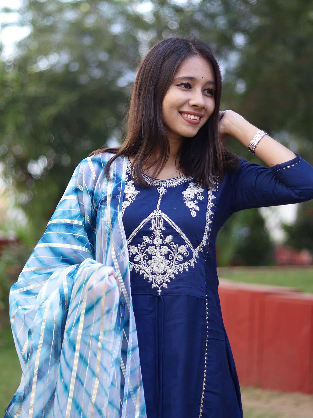 KALINI Women Ethnic Motifs Yoke Design Gotta Patti Kurta with Palazzos & With Dupatta - Image 7