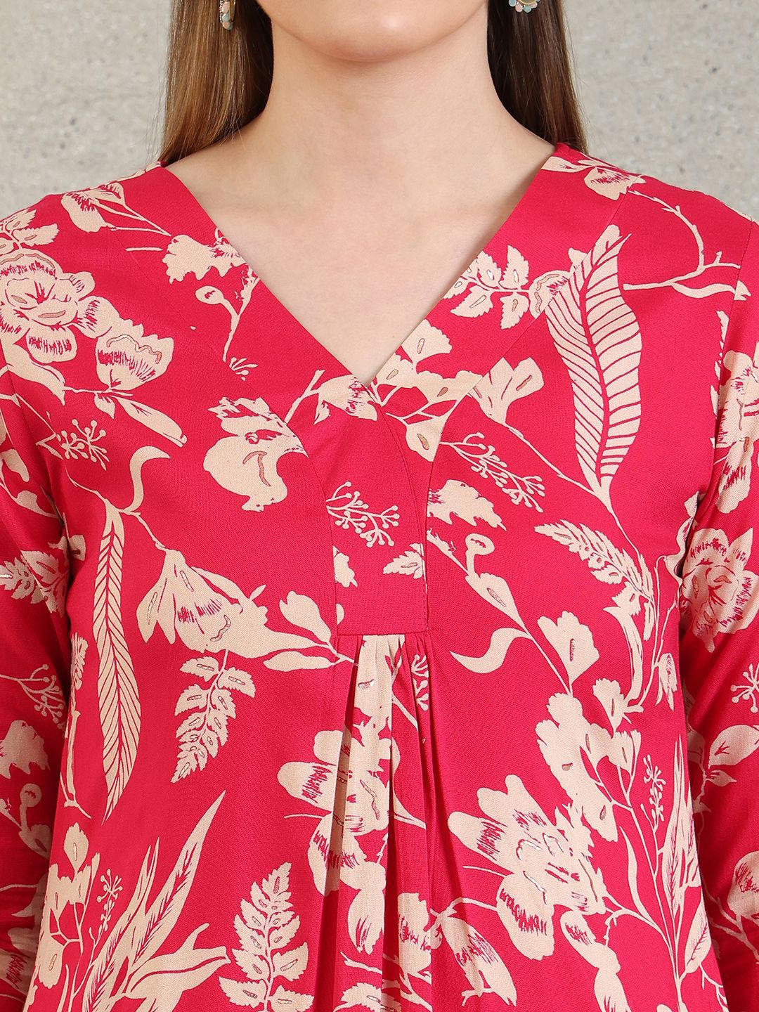 KALINI Women Floral Printed Regular Kurta with Palazzos - Image 2