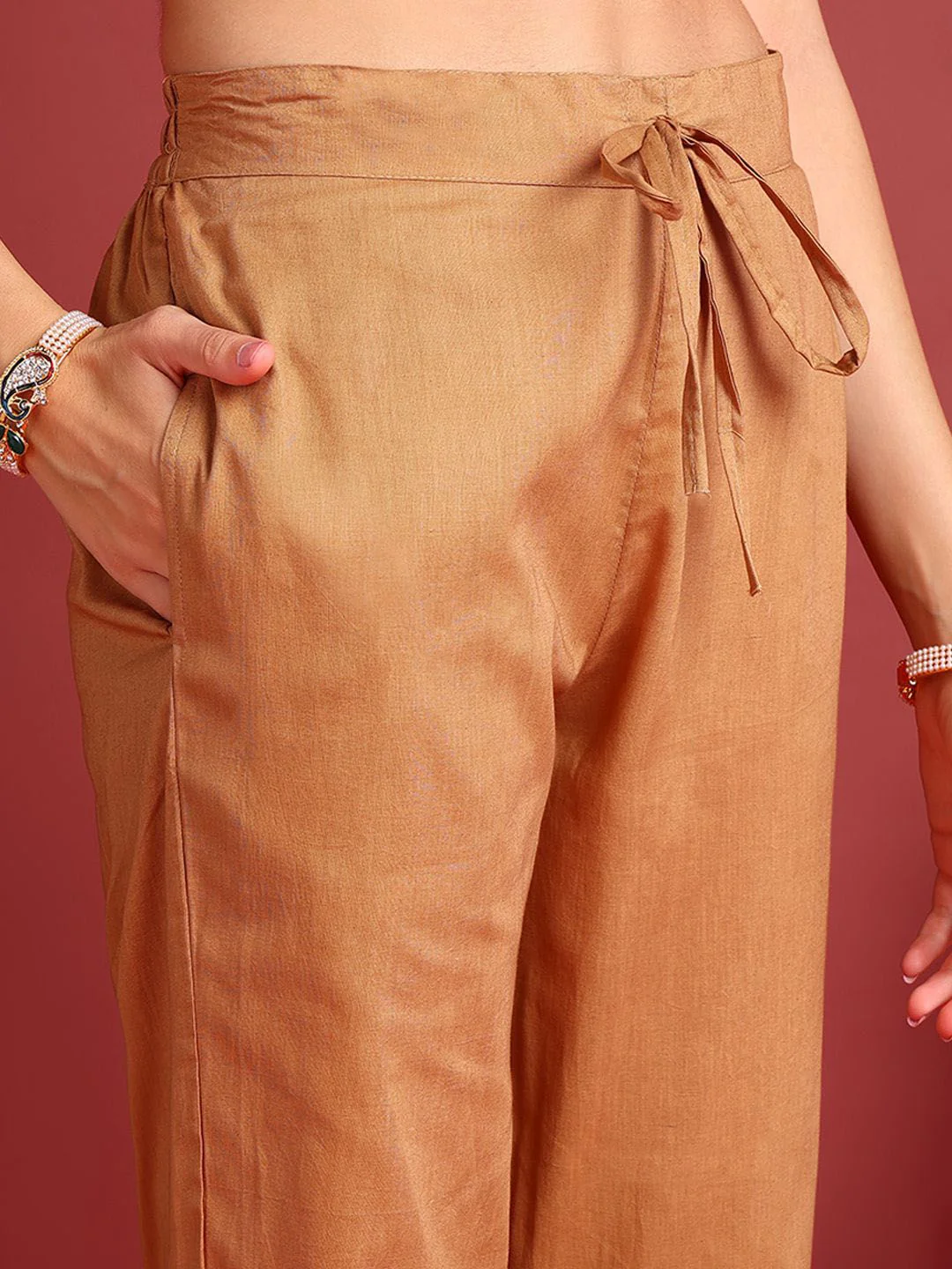 KALINI Women Printed Regular Sequinned Kurta with Trousers & With Dupatta - Image 3