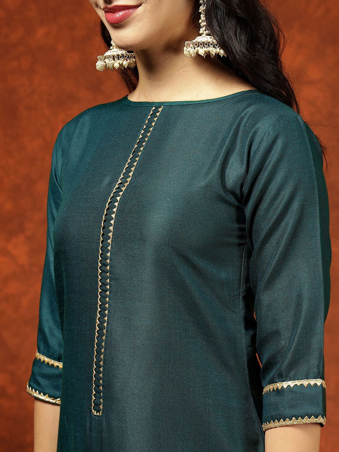 Kalini Women Straight Kurta Pant Set With Digital Print Dupatta - Image 2