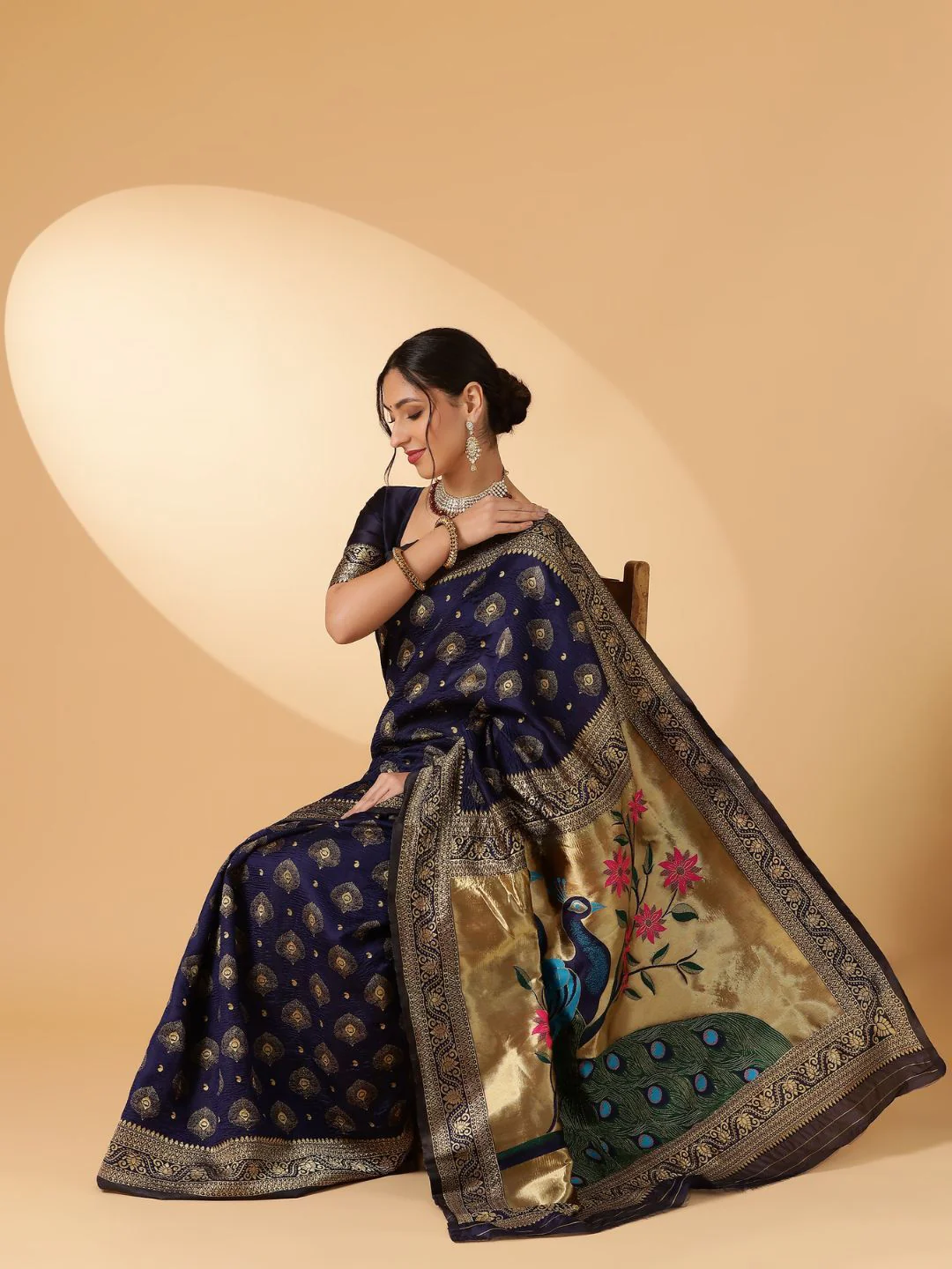 KALINI Woven Design Paithani Saree - Image 4