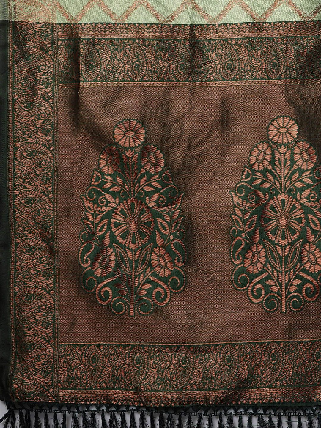 KALINI Woven Design Zari Silk Blend Designer Banarasi Saree - Image 6