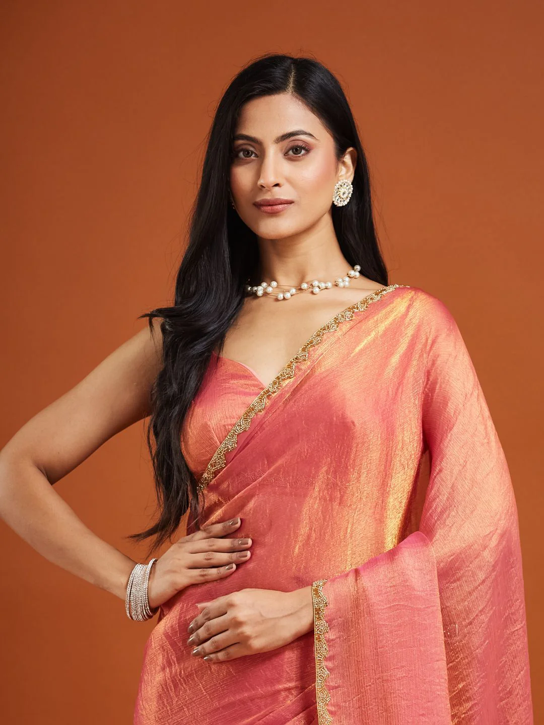 kasee Embellished Beads and Stones Saree - Image 6