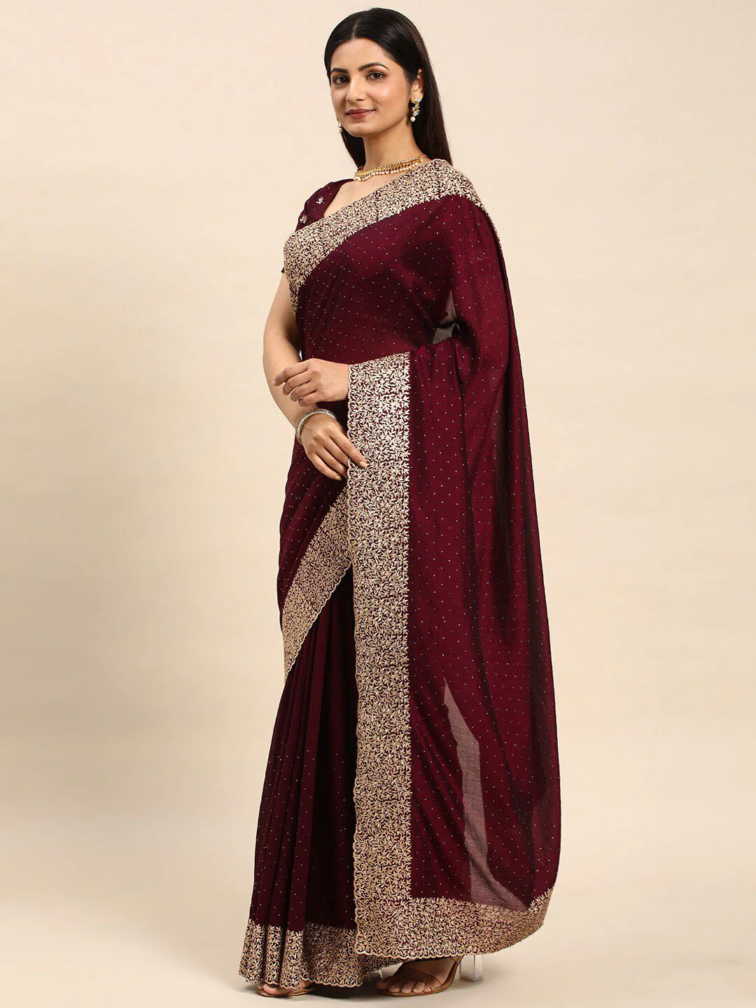 kasee Embellished Embroidered Designer Saree - Image 3
