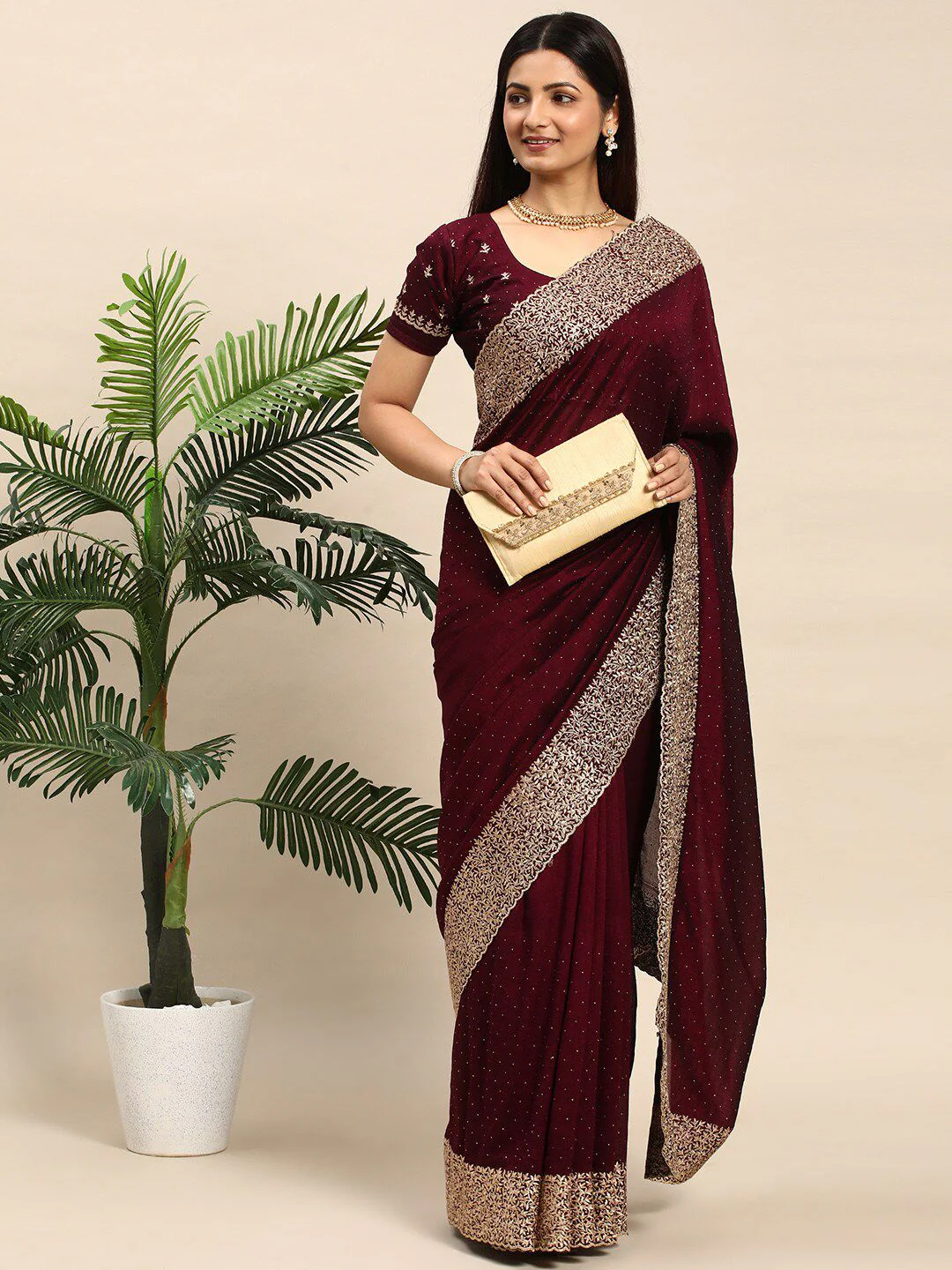 kasee Embellished Embroidered Designer Saree - Image 4