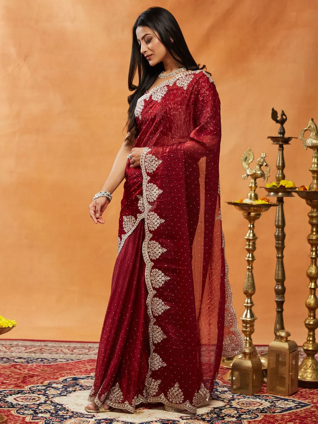 kasee Embellished Embroidered Sequinned  Saree - Image 2