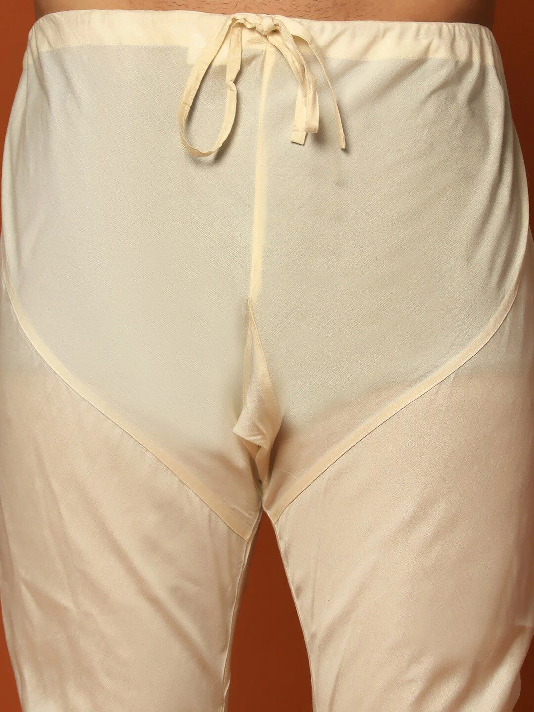 KISAH Mandarin Collar Regular Kurta with Churidar & Woven Design Nehru Jacket - Image 3