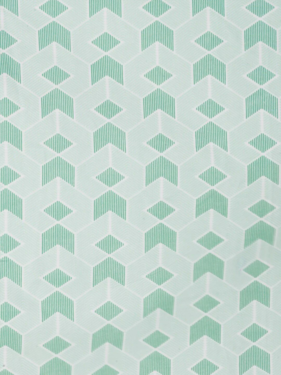 KLOTTHE Green Geometric Cotton 300 TC King Fine Bedsheet with 2 Pillow Covers-250 x 220 cm - Image 4