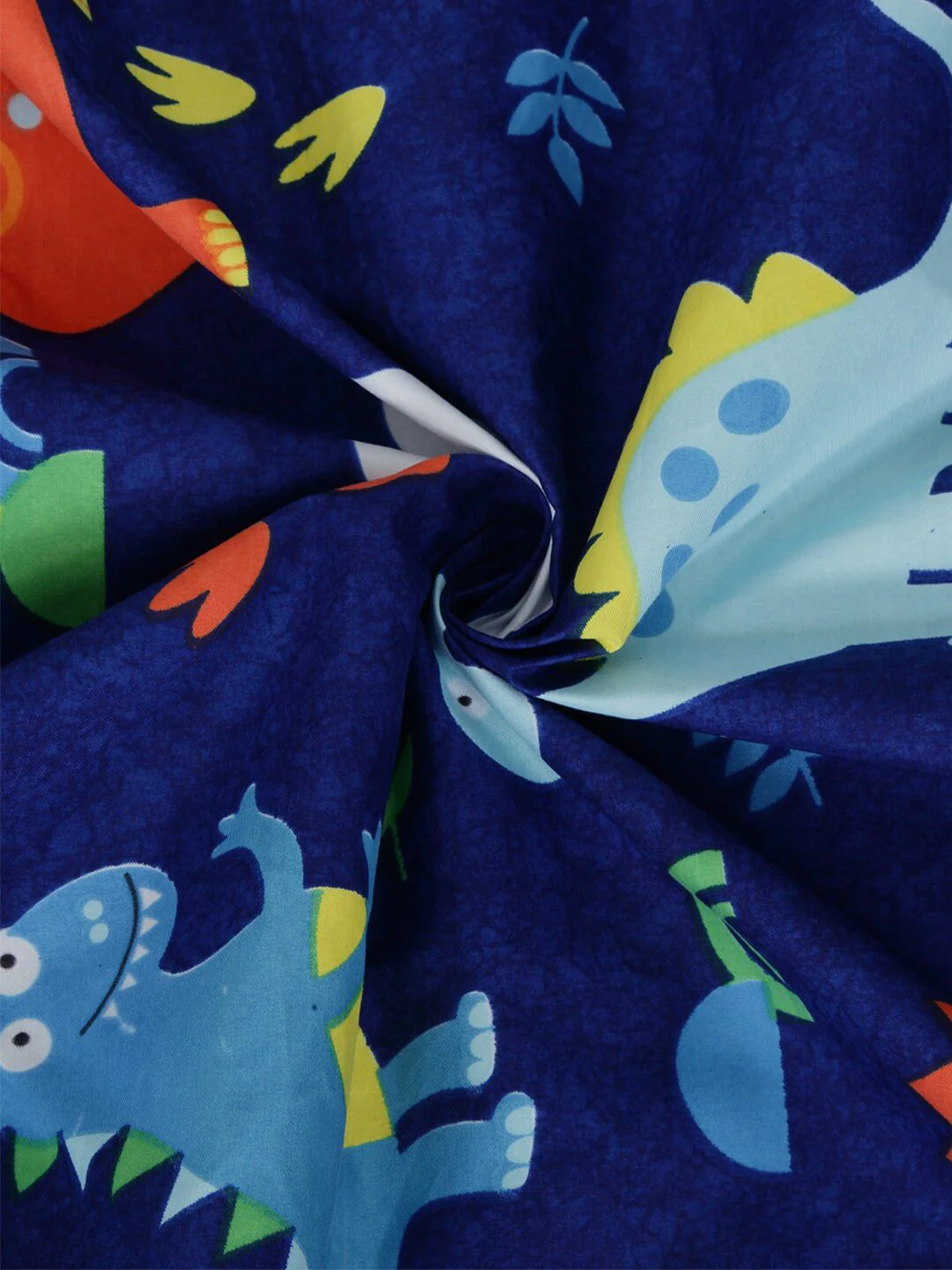 KLOTTHE Kids Blue Print 300 TC Cotton Blend Double King Bed Sheet with 2 Pillow Covers - Image 4