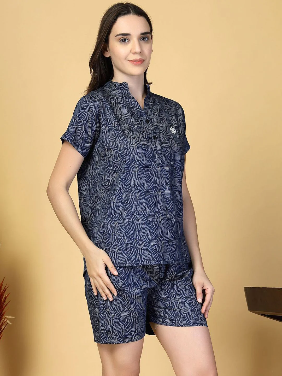 KLOTTHE Women Printed Pure Cotton T-shirt and Shorts Night suit - Image 5