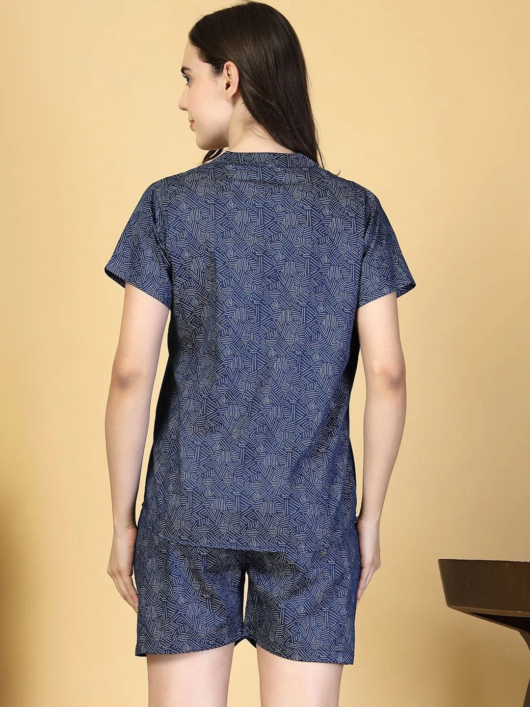 KLOTTHE Women Printed Pure Cotton T-shirt and Shorts Night suit - Image 6