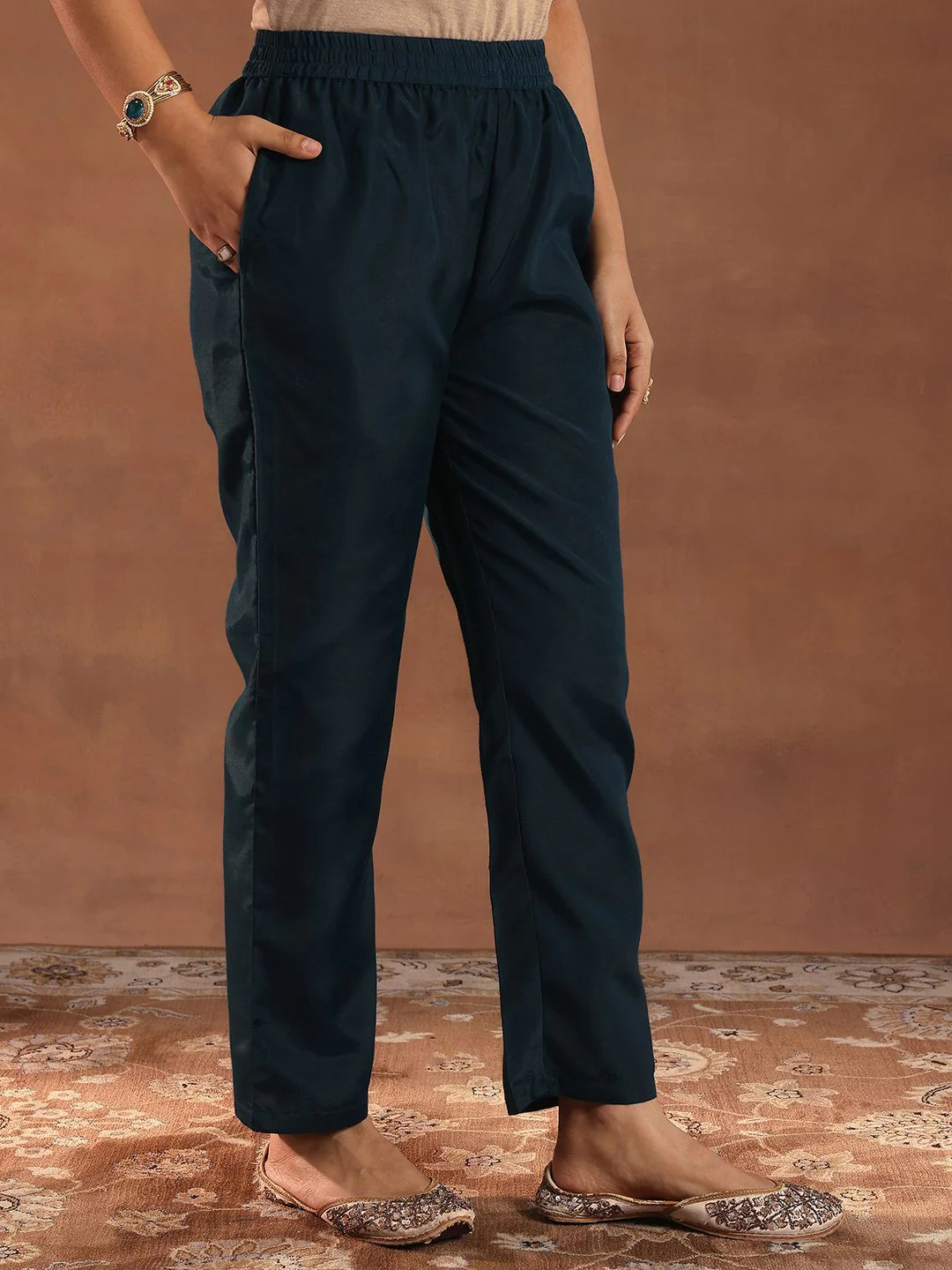 Libas Ethnic Motifs Embroidered Sequinned Kurta With Trousers & Dupatta - Image 7