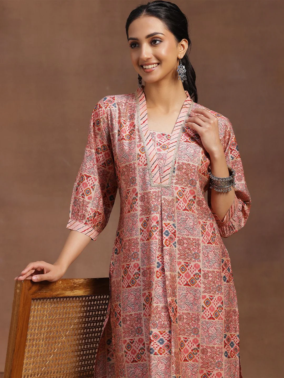 Libas Ethnic Motifs Printed Regular Gotta Patti Kurta with Palazzos - Image 6