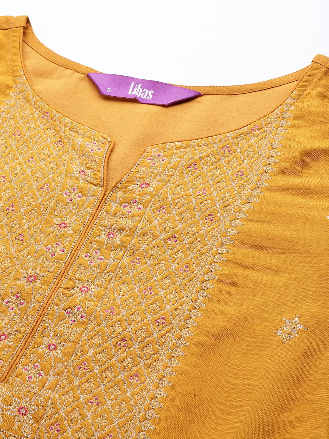 Libas Floral Embroidered Kurta with Trousers & With Dupatta - Image 2
