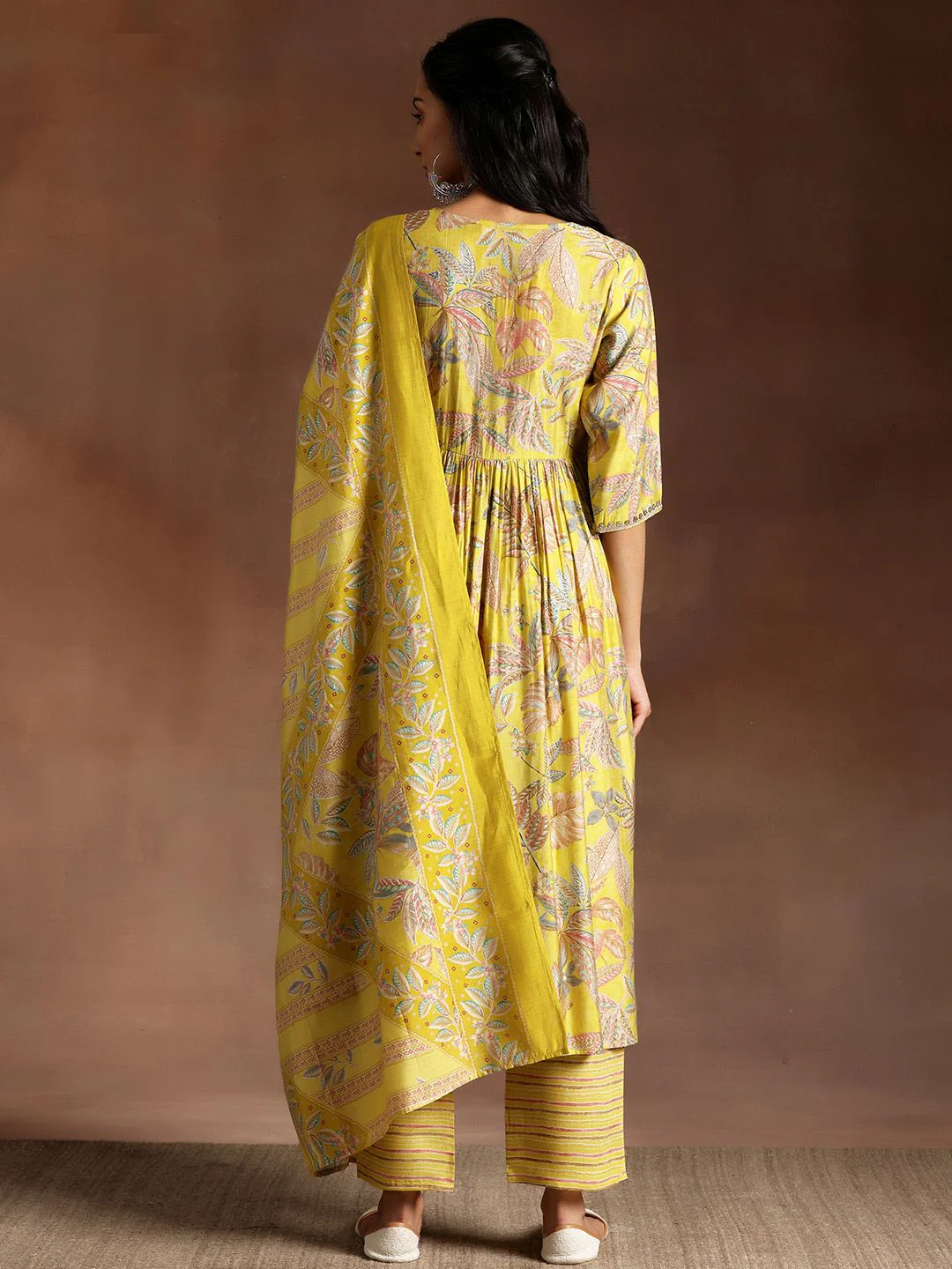 Libas Floral Printed Empire Gotta Patti Kurta with Palazzos & Dupatta - Image 7