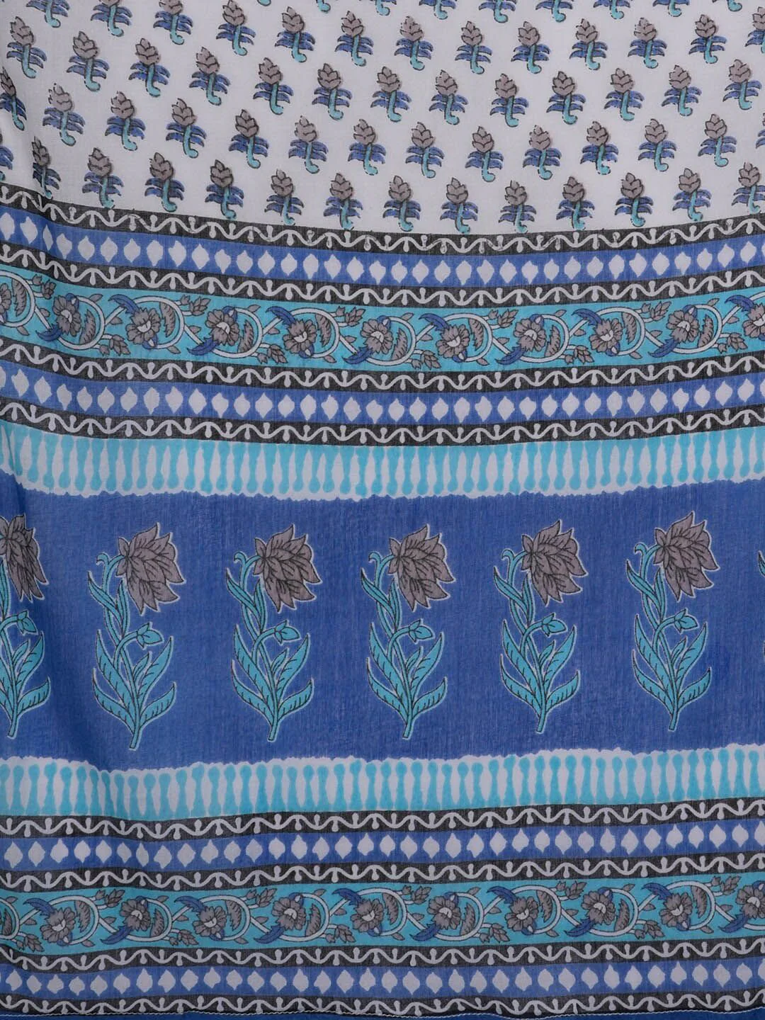 Libas Floral Printed Regular Gotta Patti Pure Cotton Kurta with Palazzos & Dupatta - Image 3