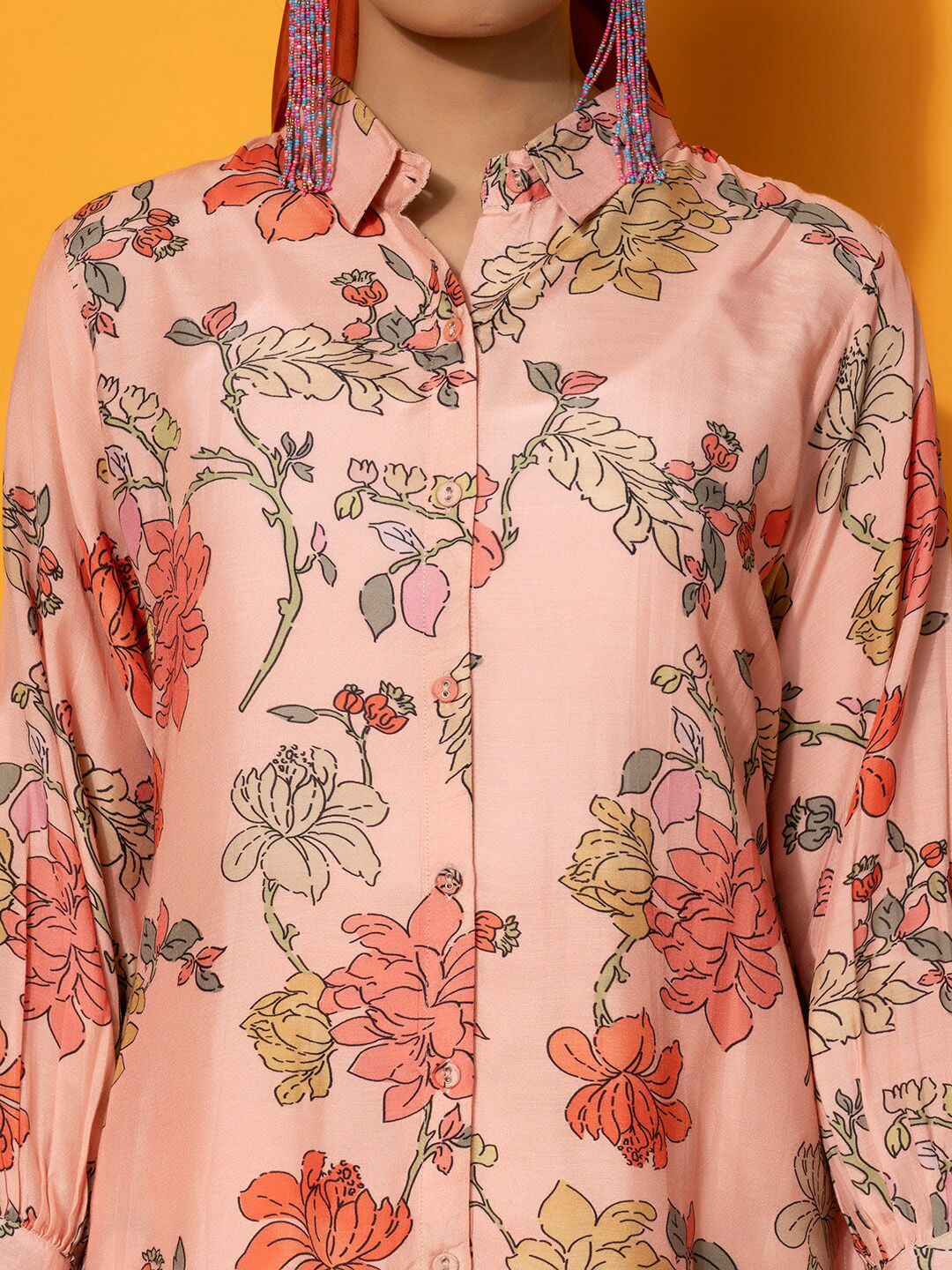 Libas Floral Printed Shirt With Palazzo Co-Ords - Image 2