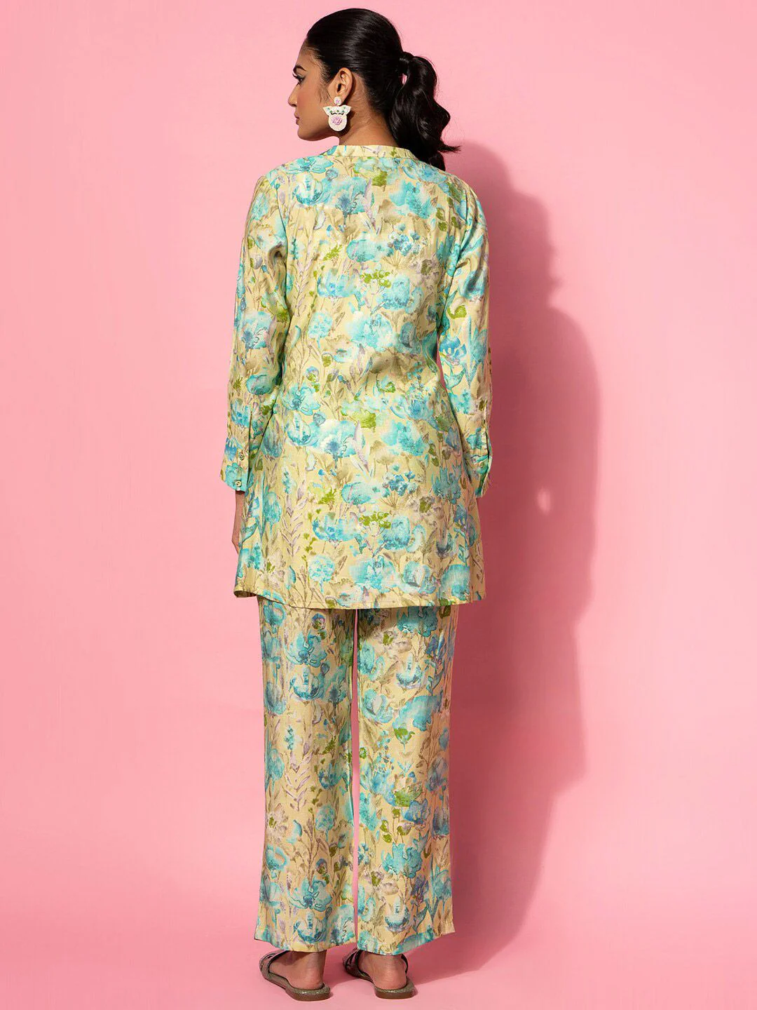 Libas Floral Printed Tunic With Trouser Co-Ords - Image 5