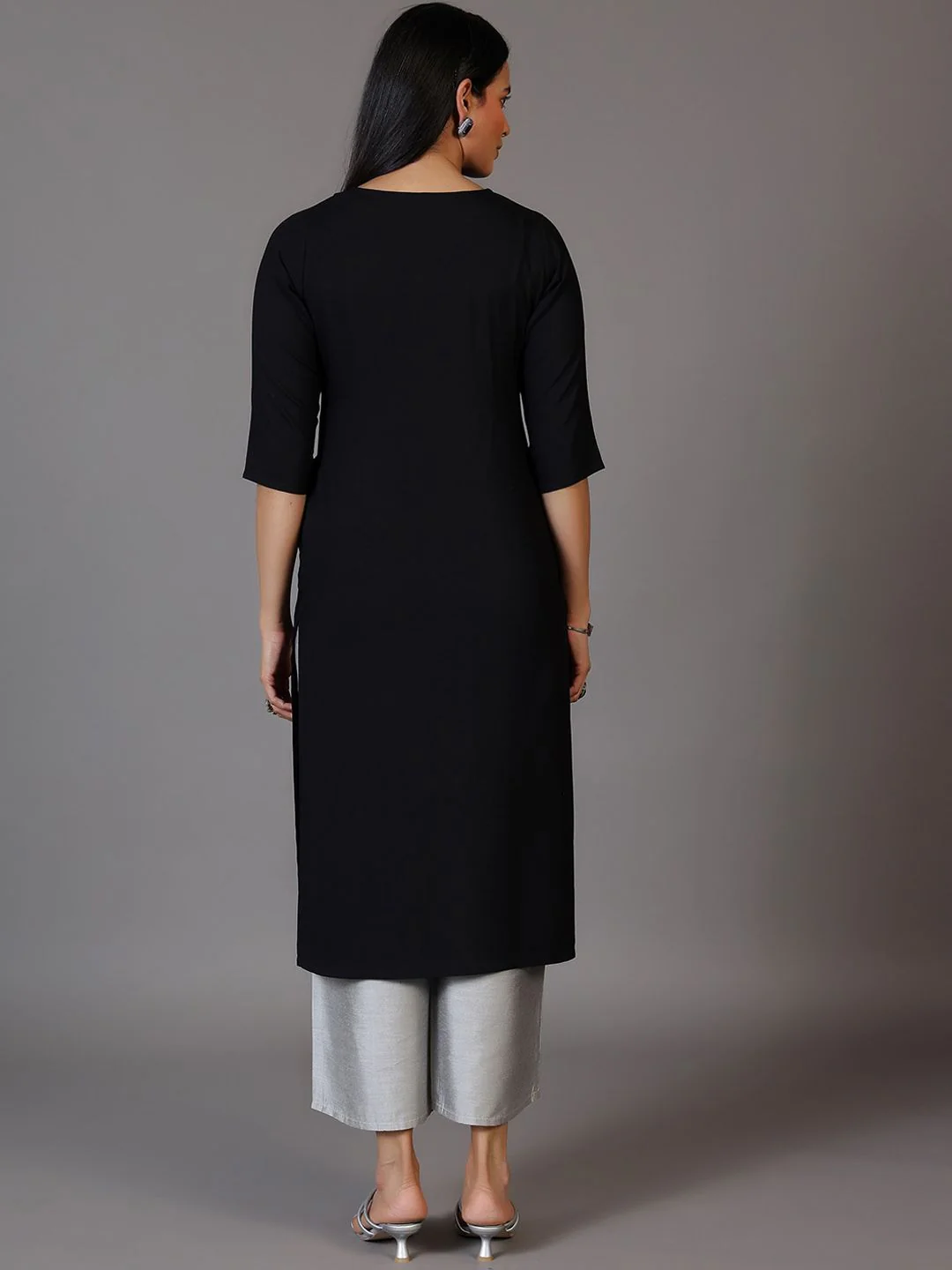 Libas Geometric Yoke Design Thread Work Kurta - Image 6