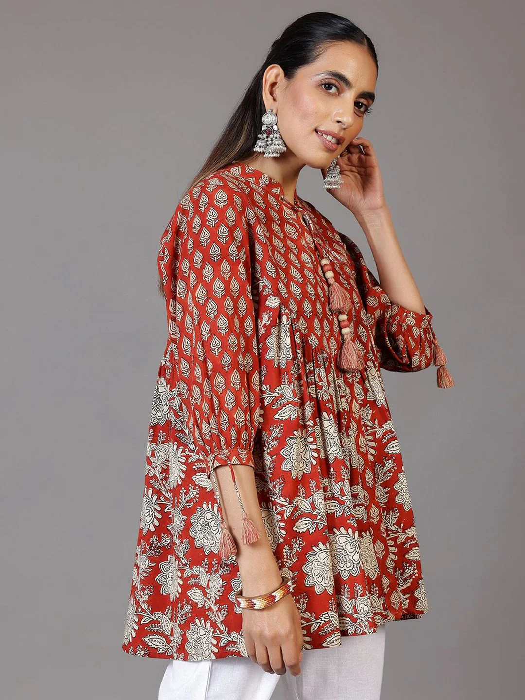 Libas Mandarin Collar Printed Ethnic Tunic - Image 3