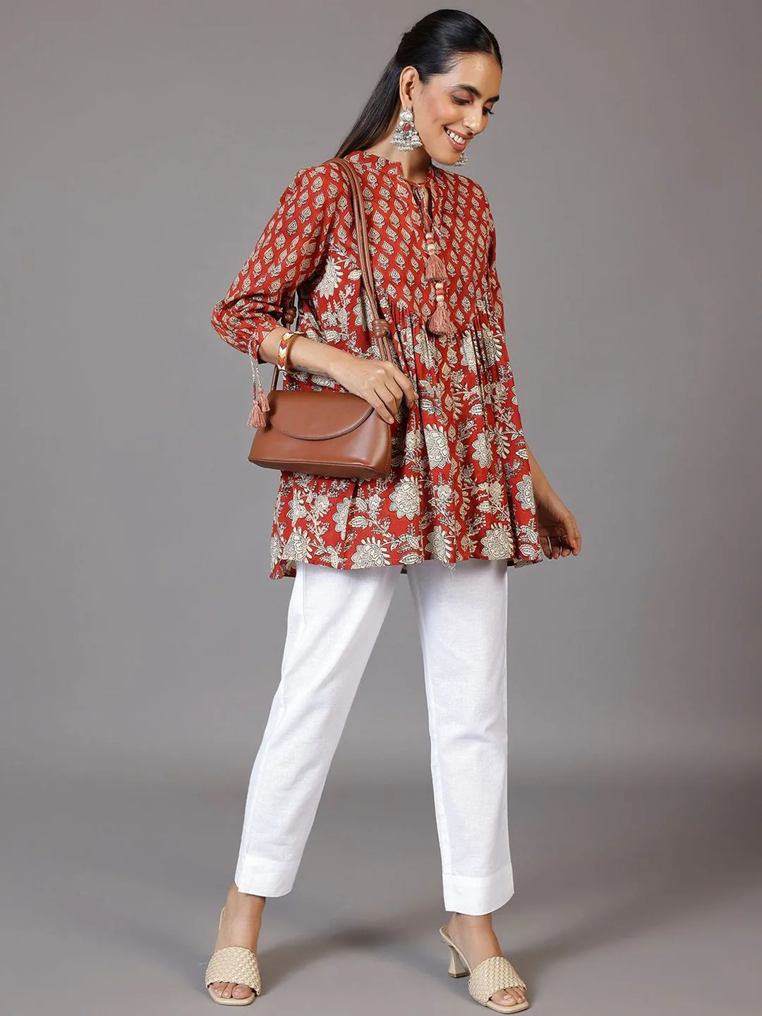 Libas Mandarin Collar Printed Ethnic Tunic - Image 4