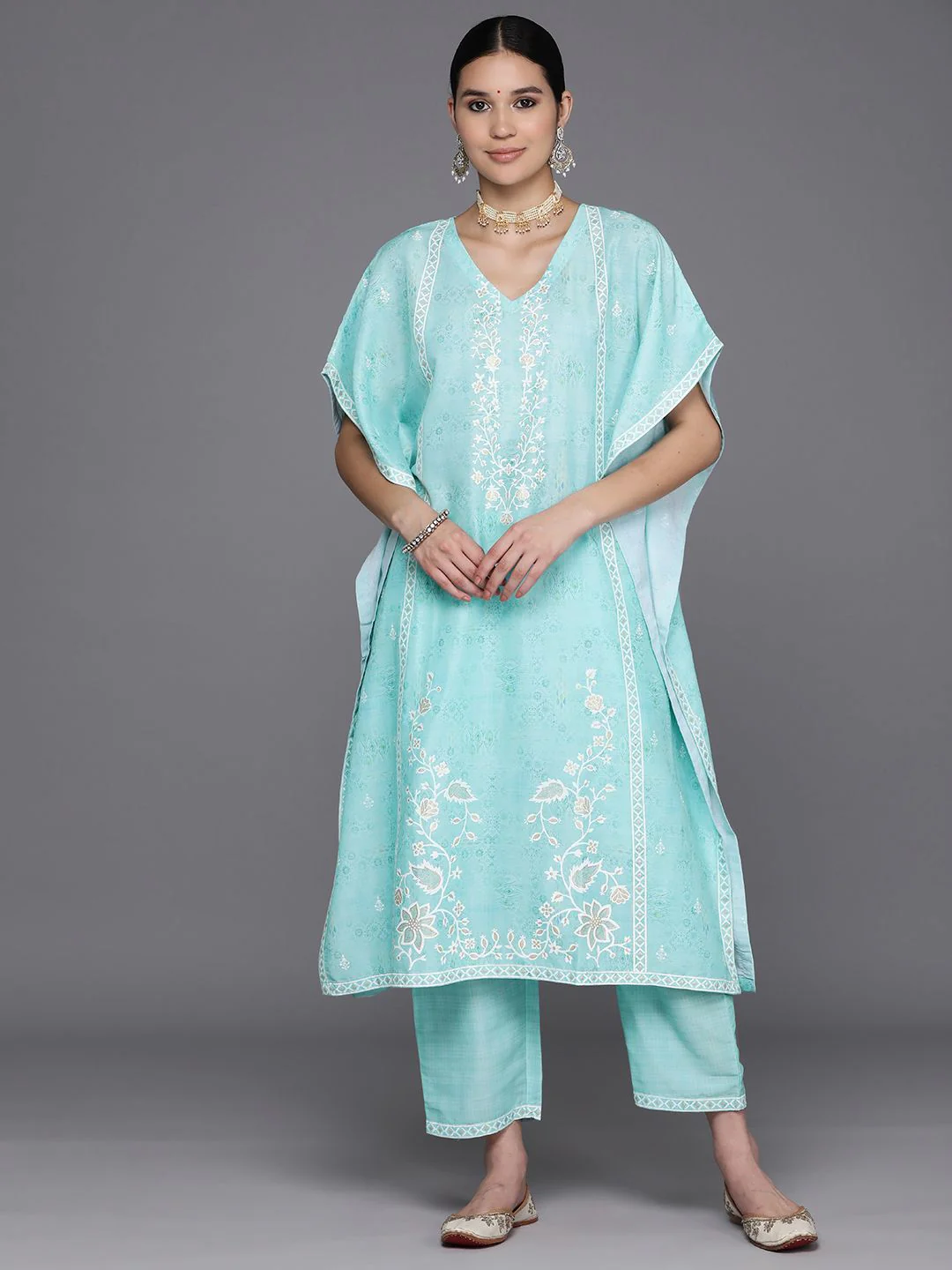 Libas Women Ethnic Motifs Printed Regular Kurta with Trousers