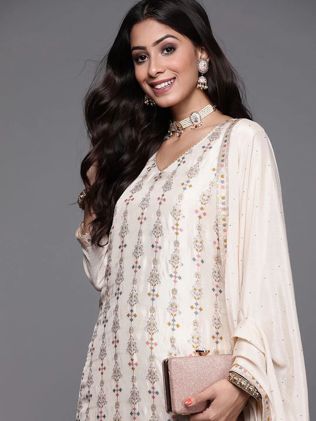Libas Women Ethnic Motifs Regular Kurta with Trousers & Dupatta - Image 2