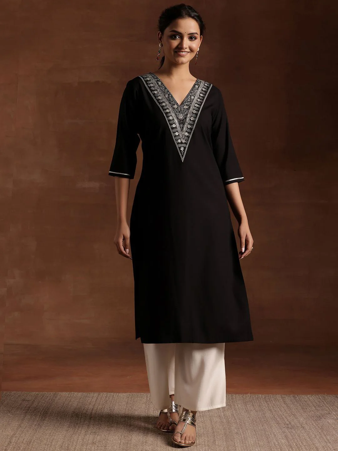 Libas Women Floral Yoke Design Kurta - Image 2