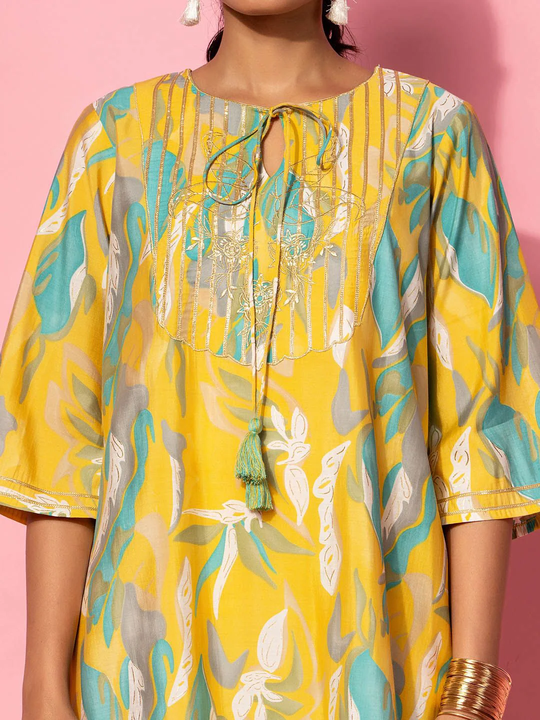 Libas Women Printed A-Line Tunic & Palazzo Co-Ords - Image 2
