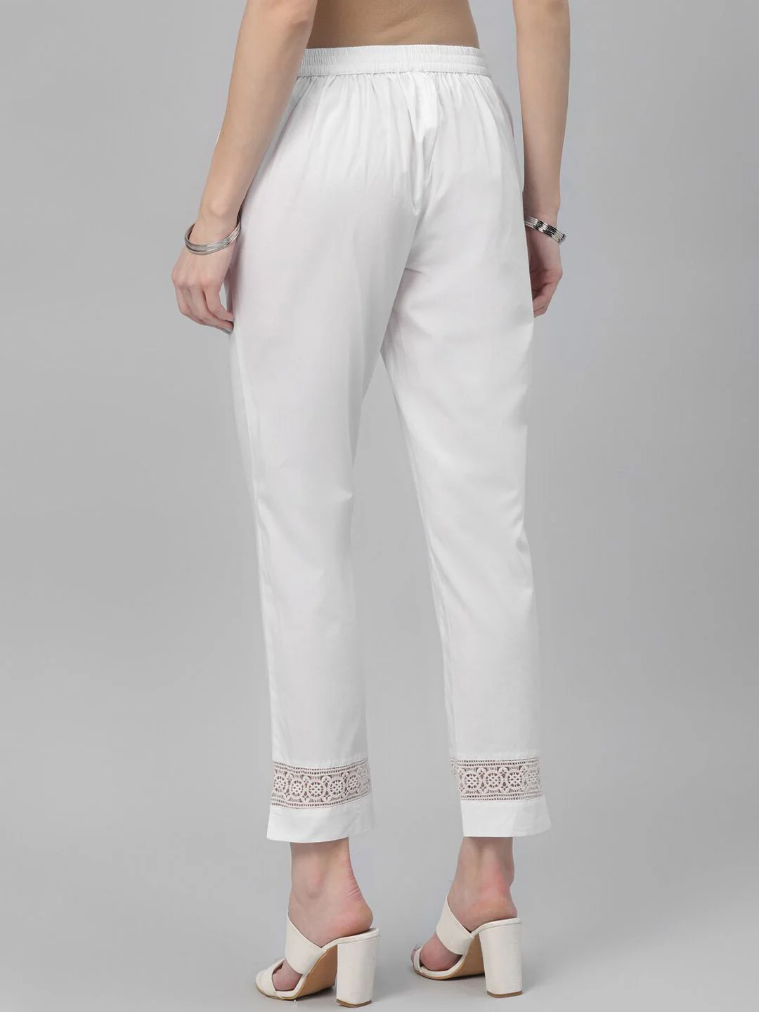 Libas Women White Trousers - Image 5