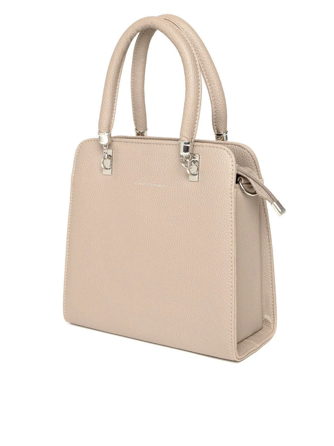 Lino Perros Beige Solid Handheld Bag - Image 2