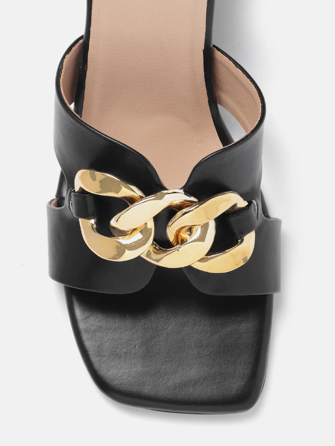 Lino Perros Chain Detail Block Heel - Image 4