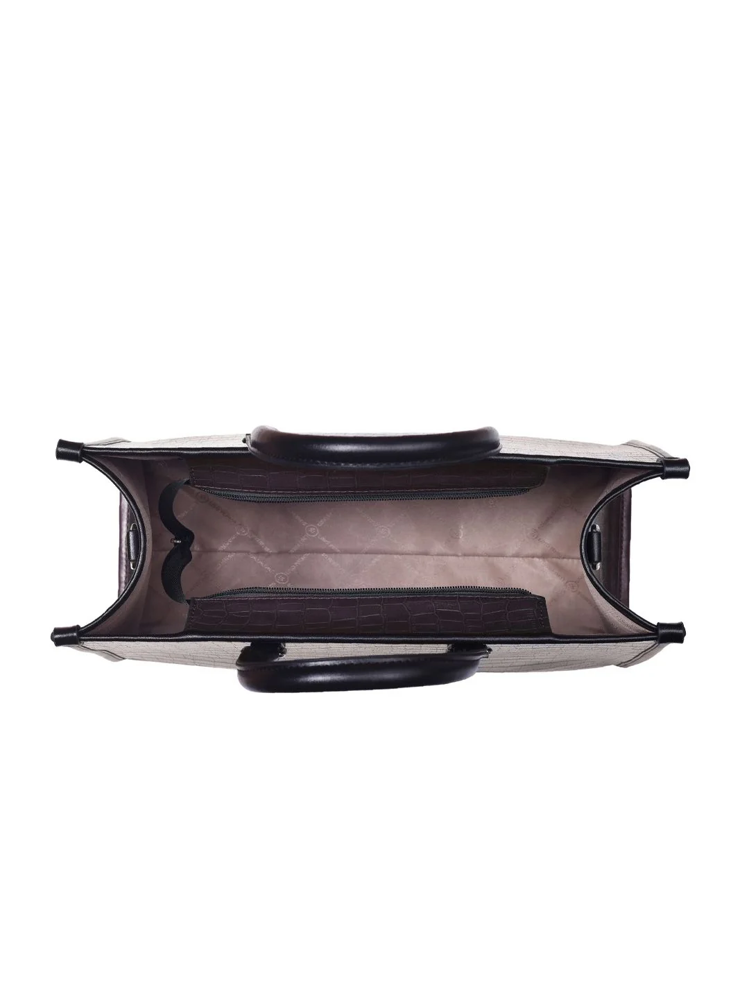 Lino Perros Croc Textured Structured Handheld Bag - Image 5