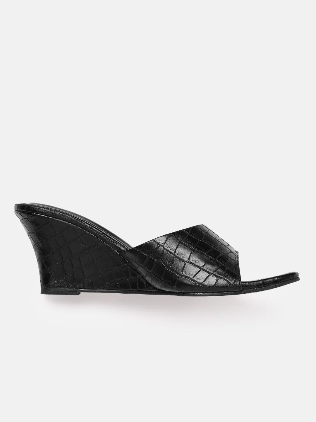 Lino Perros Croc Textured Wedge Heels - Image 2