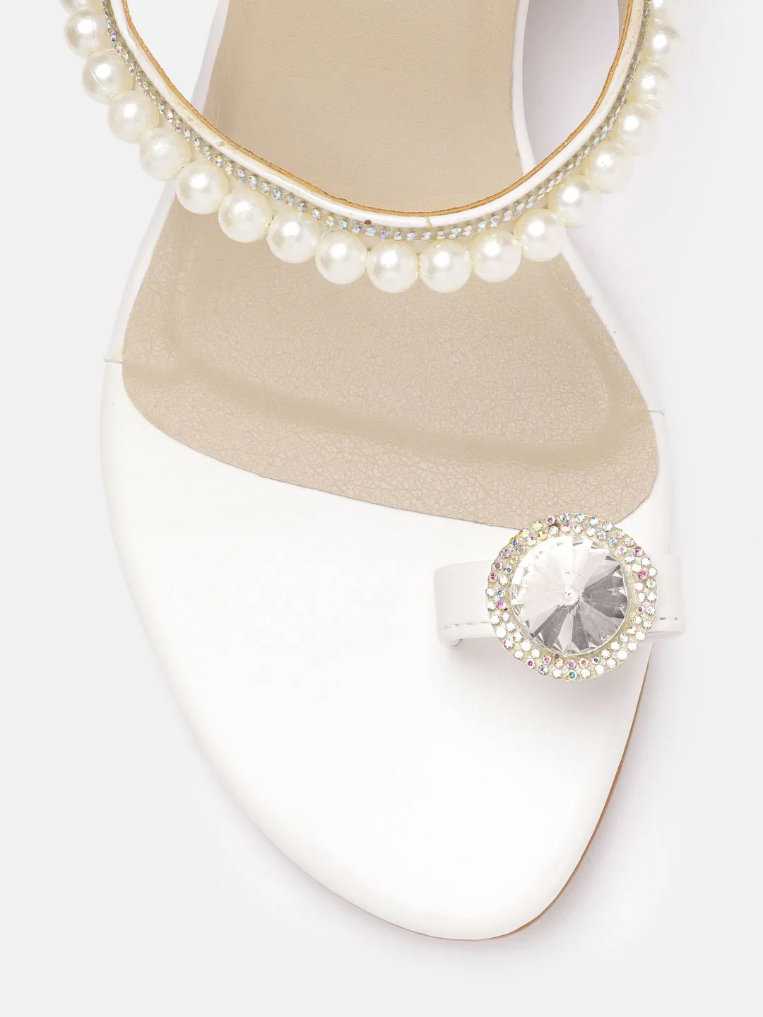 Lino Perros Embellished One-Toe Kitten Heels - Image 4
