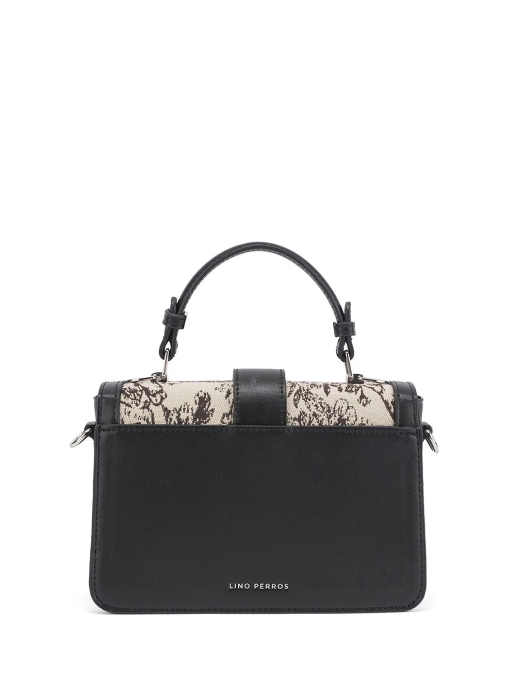 Lino Perros Floral-Infused Printed Structured Satchel - Image 4