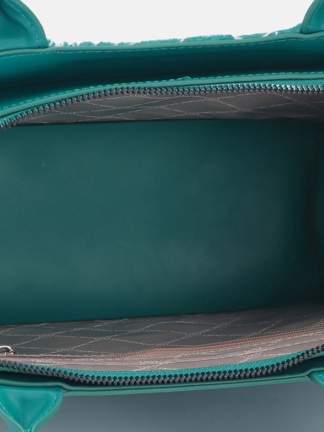 Lino Perros Floral Textured Structured Handheld Bag - Image 4