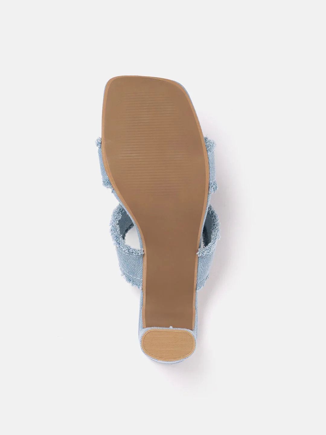 Lino Perros Fringed Denim Block Heels - Image 3