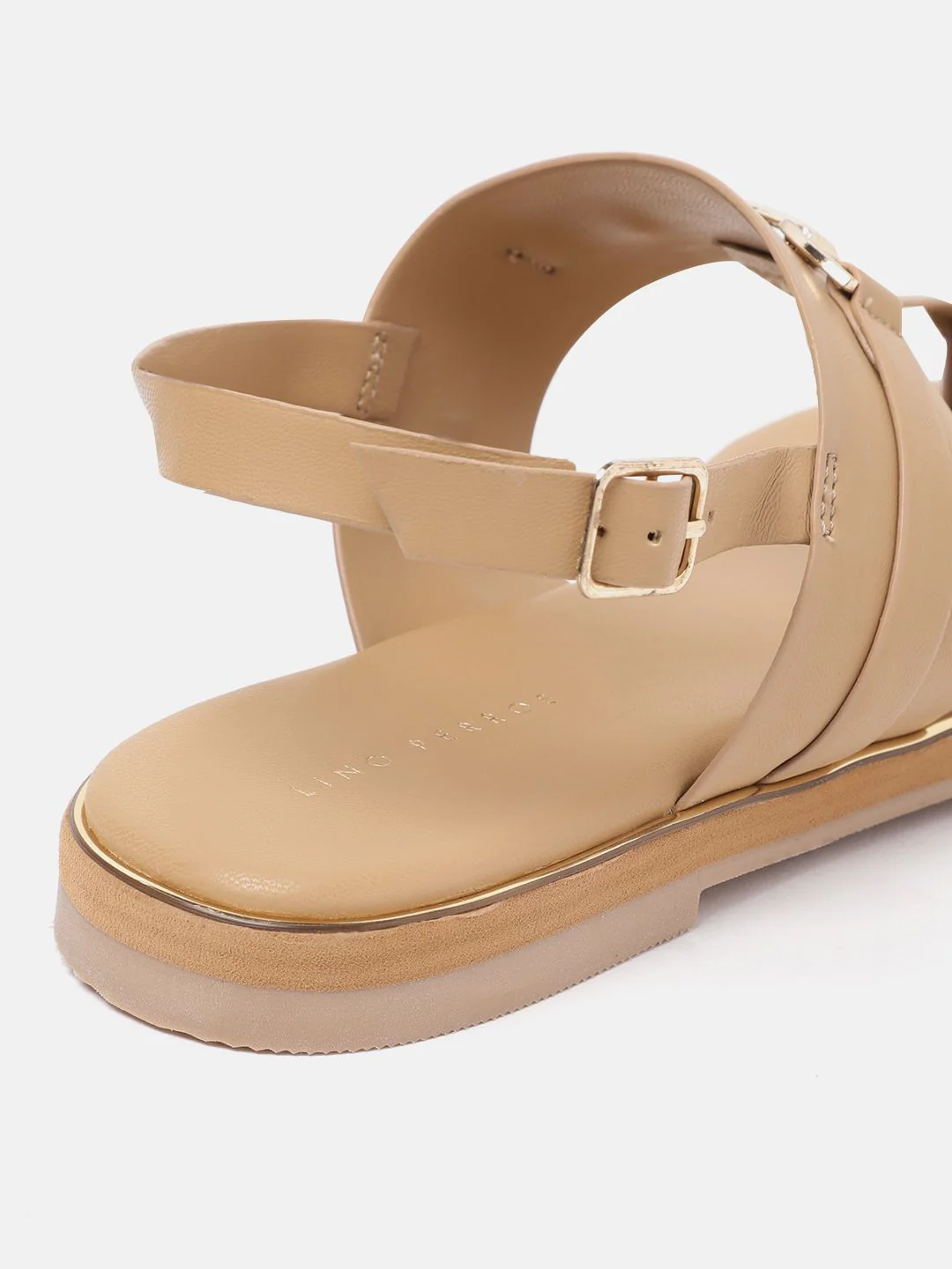 Lino Perros Metallic Detail T-Strap Flats - Image 5